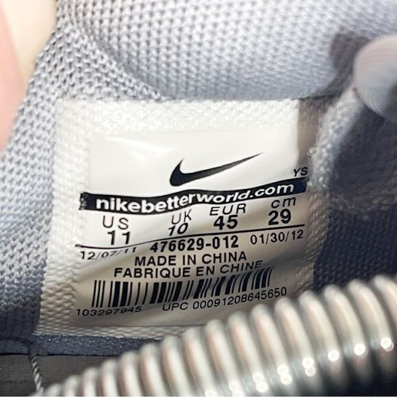 🍋 Nike • Men’s Alphaballer Low Top Dark/Wolf Gray Athletic Sneakers Sz 11 - Picture 10 of 10